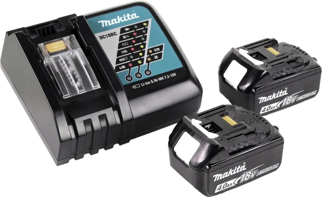 Makita DGA 519 RM Haakse Slijper 18V 125mm Brushless - 2x Accu 4.0Ah + Lader