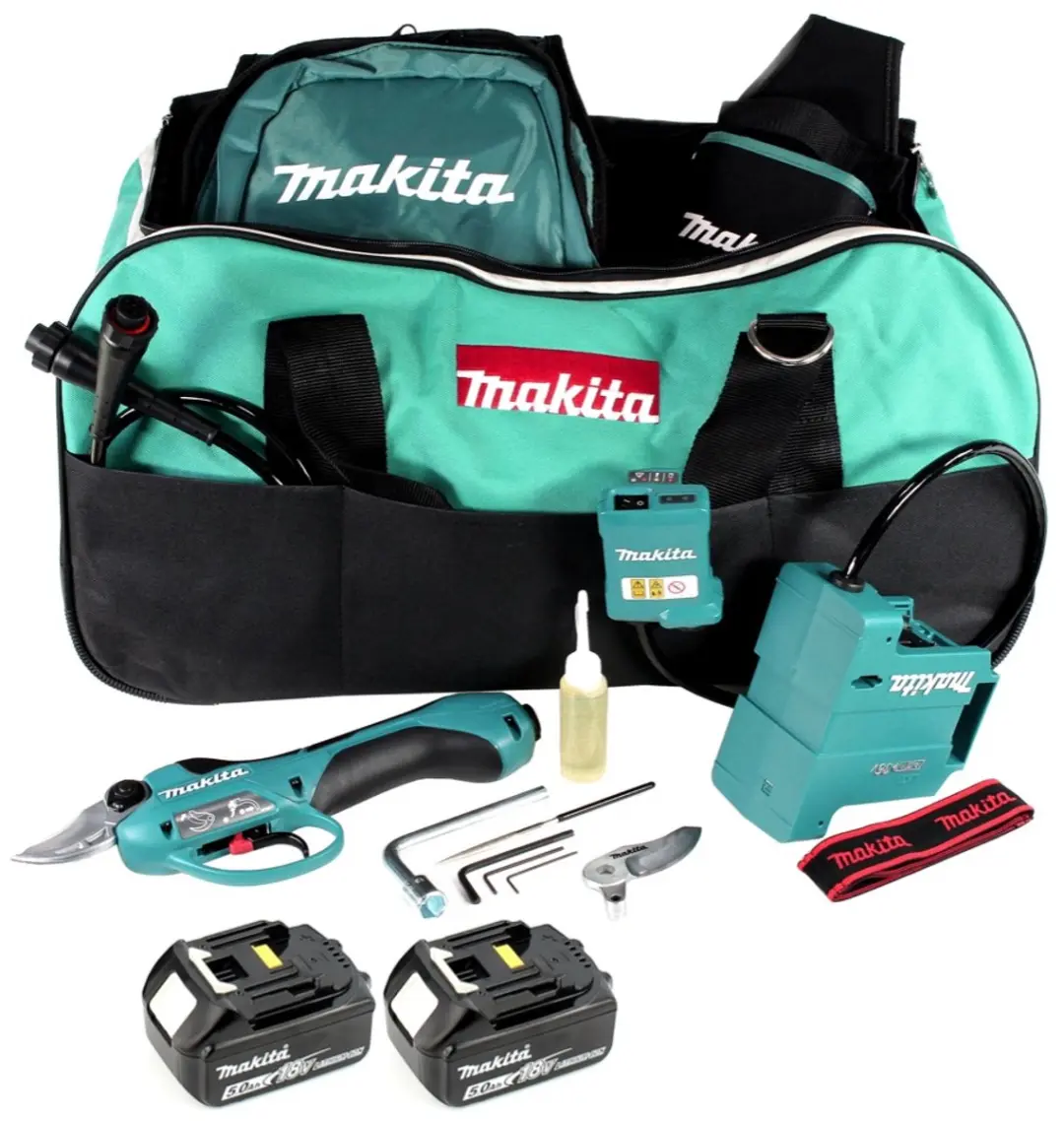 Makita DUP 361 T Accu-snoeischaar 36V - 2x 5,0 Ah + tas