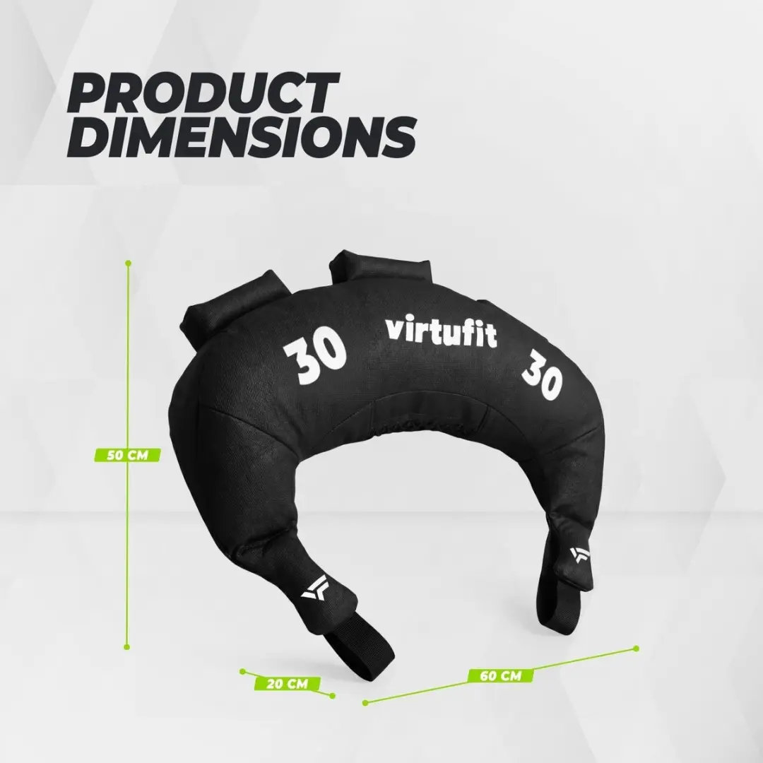 Virtufit Bulgarian Bag 30kg - Zwart - afbeelding 6 van 6