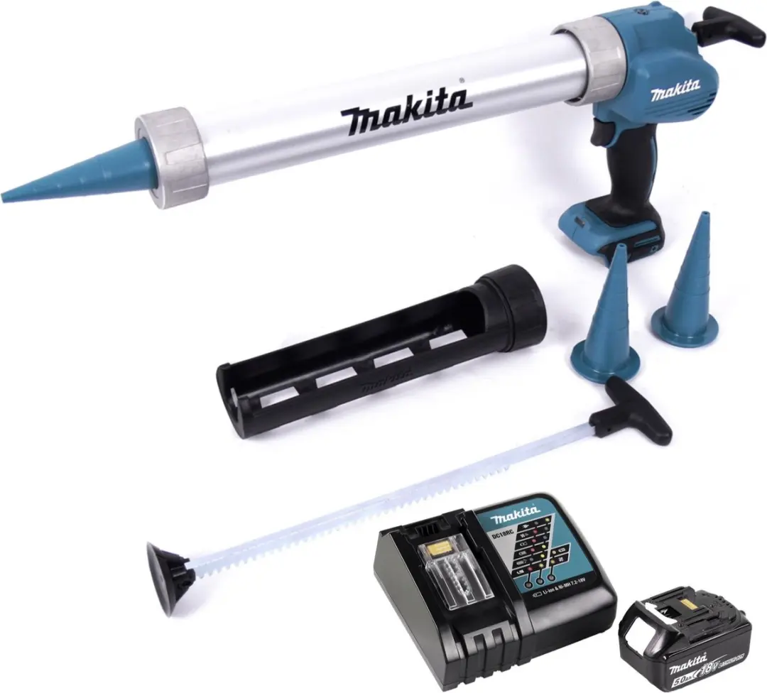 Makita DCG 180 RG1X Accupistool 18V - 600ml - 5 Tanden