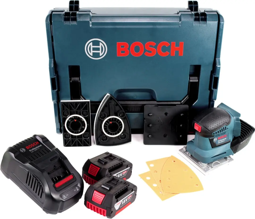 Bosch Professional GSS 18V-10 Vlakschuurmachine - 2x 5.0Ah Accu + Lader