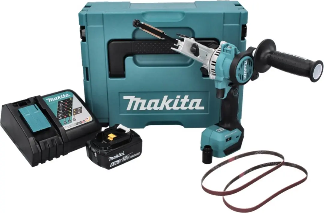 Makita DBS 180 RT1J Accu-bandvijl 18V 9x533mm - Borstelloos - 5.0Ah + Lader + Makpac