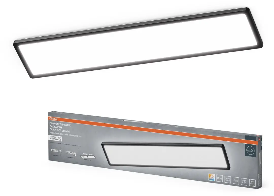 Osram Planon Easyfix 30W LED-paneel 2500lm - Zwart - afbeelding 3 van 5