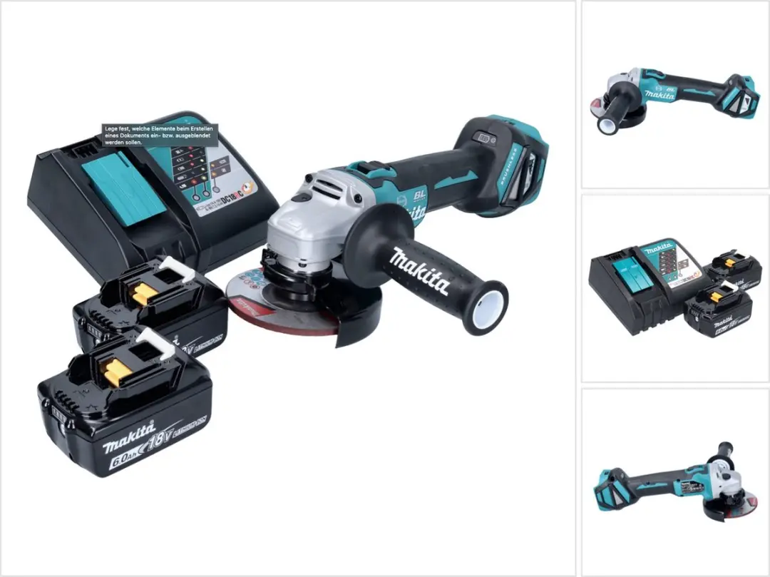 Makita DGA 513 RG Haakse Slijper 125mm