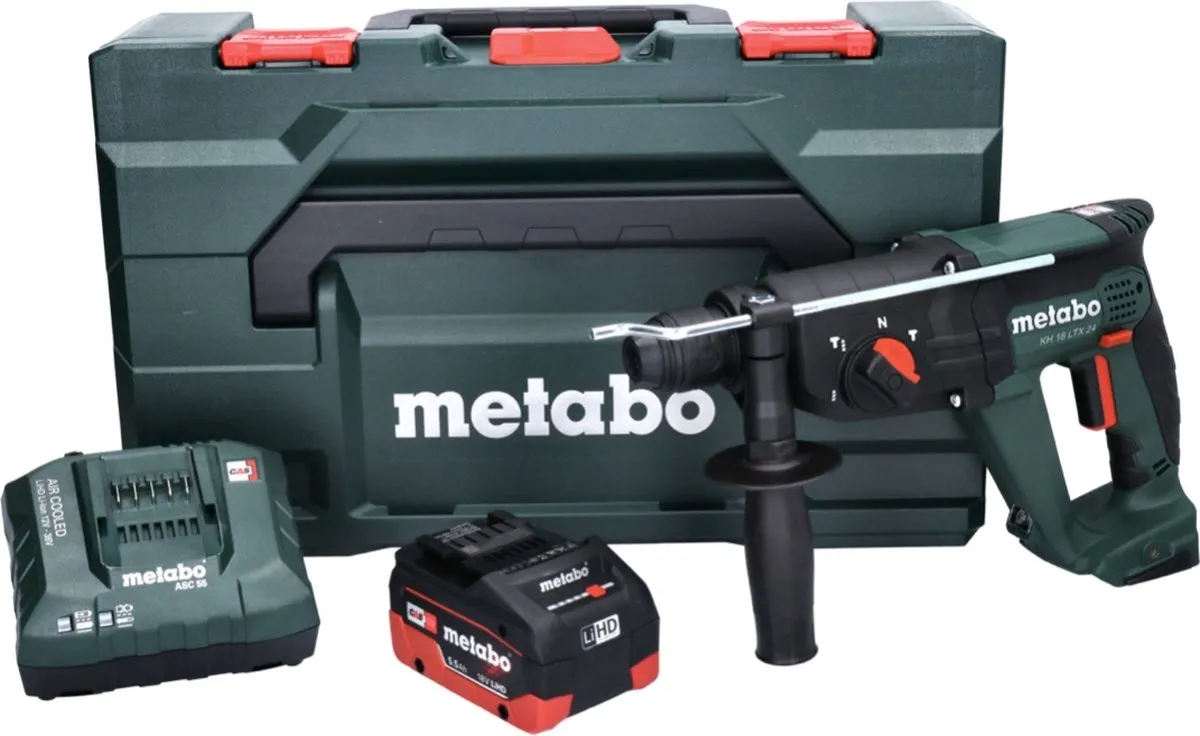 Metabo KH 18 LTX 24 Accu CombiHamer 18V - 2,1J SDS-plus - 5,5Ah - afbeelding 4 van 5