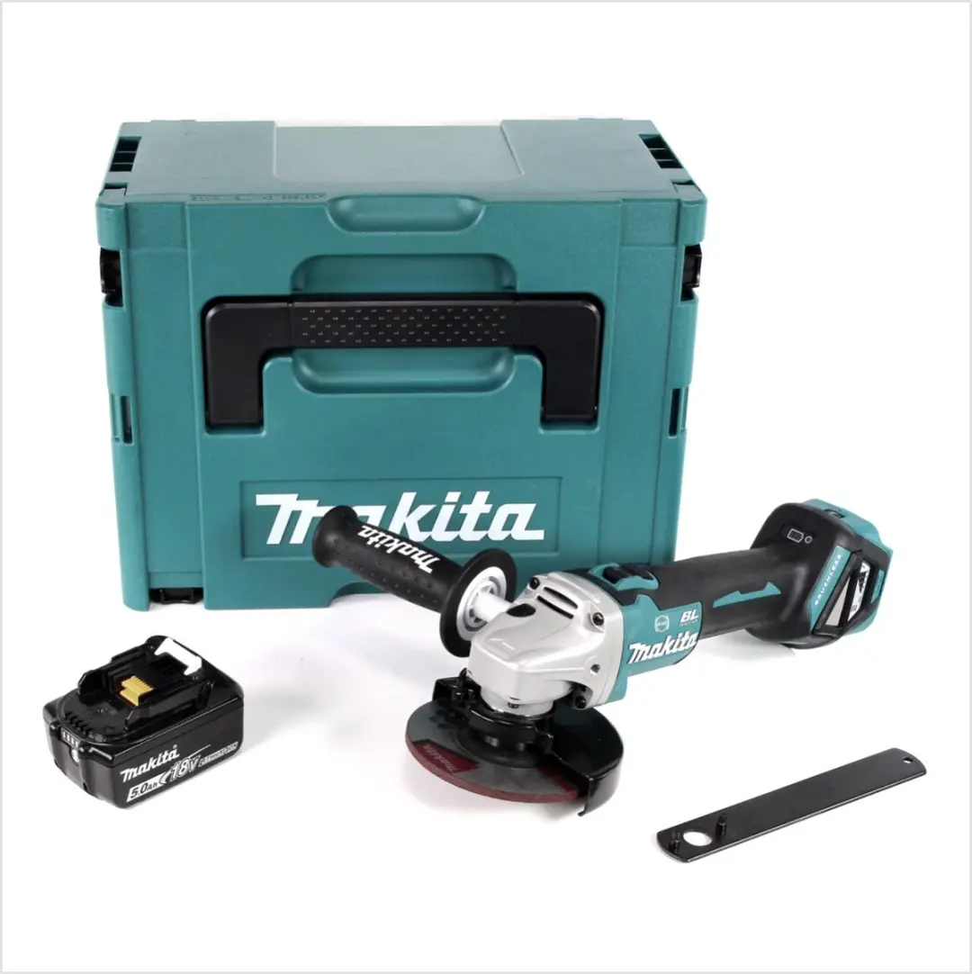 Makita DGA513T1J Haakse Slijper 125mm - 18V 5.0Ah - 1x Accu
