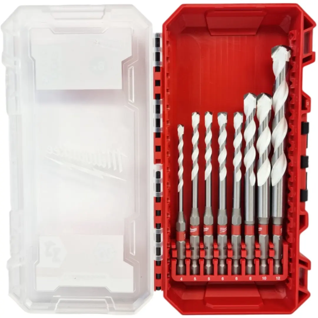 Milwaukee SHOCKWAVE Multimateriaal Boorset 8-delig 4-12mm