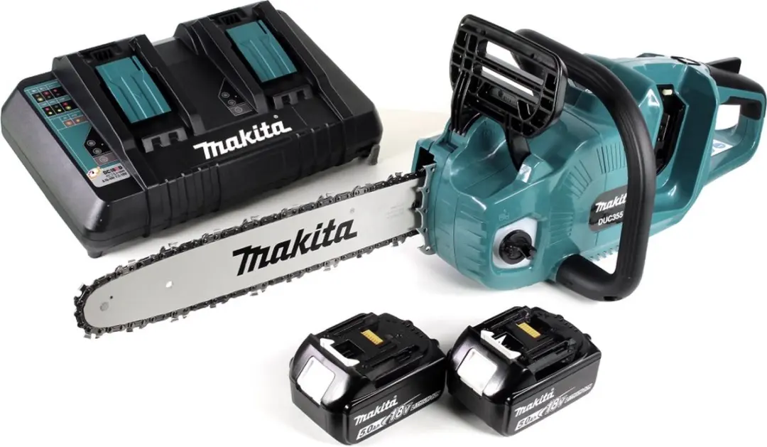 Makita DUC355PT2 Accu-kettingzaag 36V - 35cm - 2x 5.0Ah + Dubbele lader