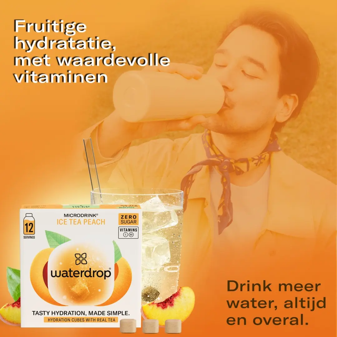 Waterdrop Ice Tea Perzik Bruistabletten 36 Stuks - 72g