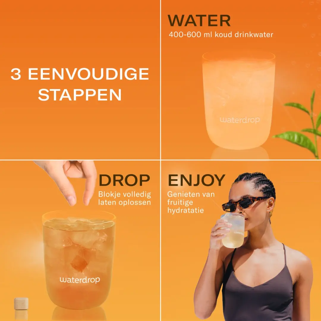 Waterdrop Ice Tea Perzik Bruistabletten 36 Stuks - 72g