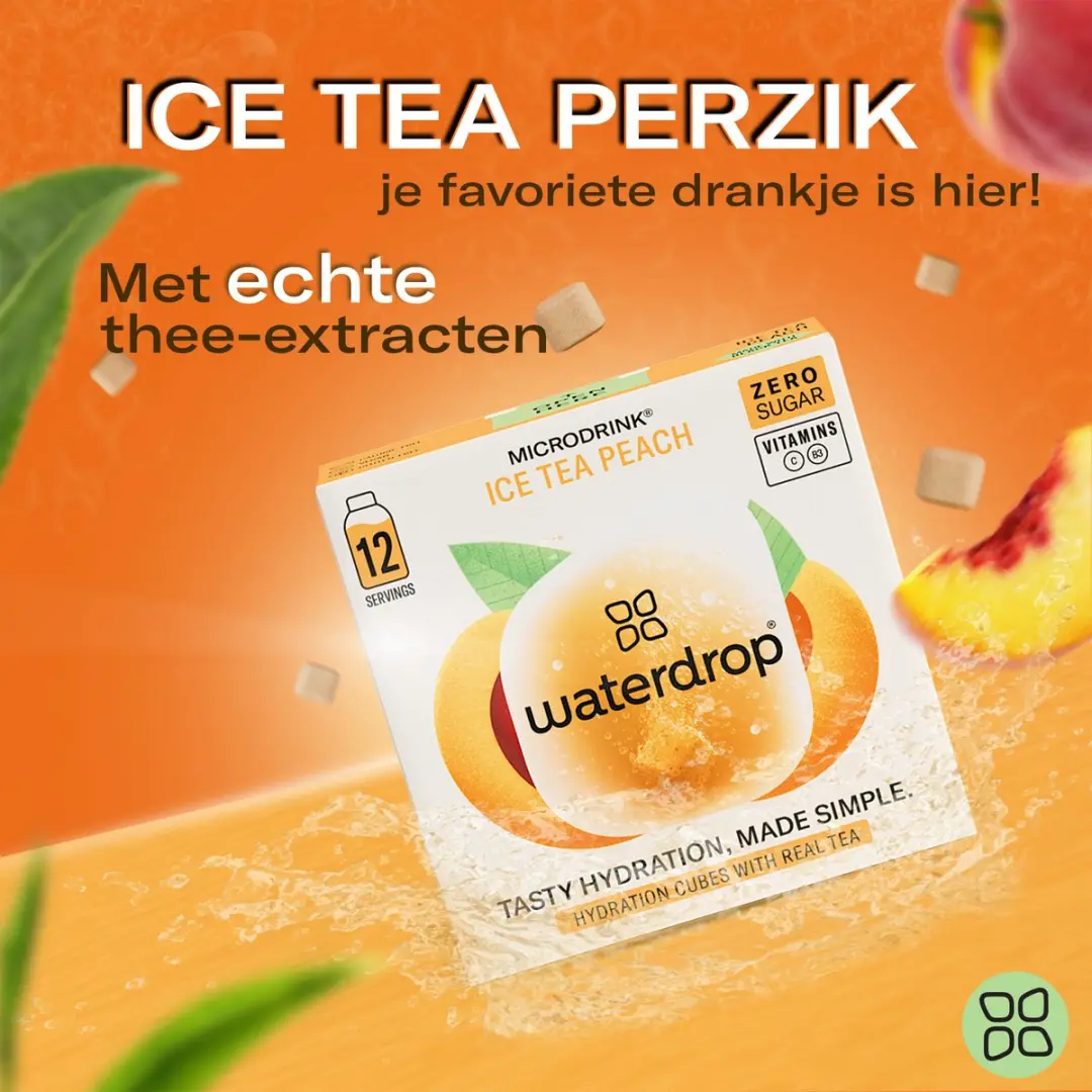Waterdrop Ice Tea Perzik Bruistabletten 36 Stuks - 72g