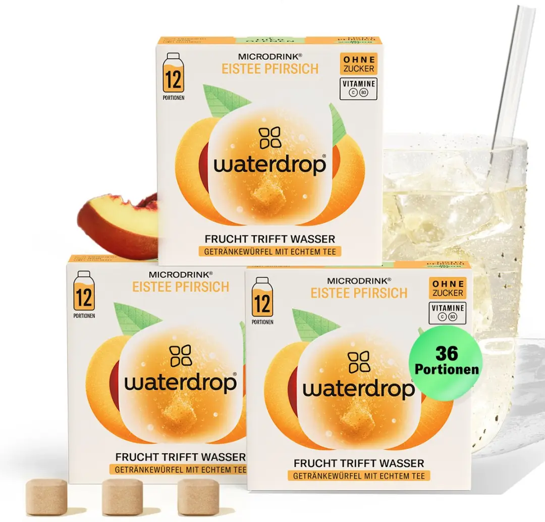 Waterdrop Ice Tea Perzik Bruistabletten 36 Stuks - 72g