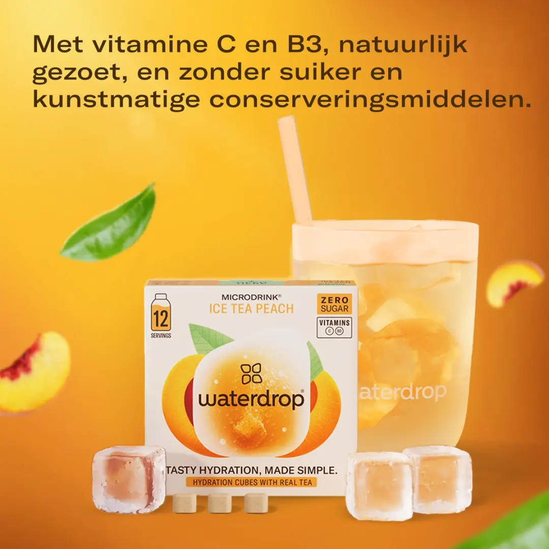 Waterdrop Ice Tea Perzik Bruistabletten 36 Stuks - 72g