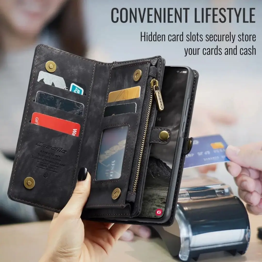 Caseme 008 Book Case Back Cover Samsung Galaxy A57 - 3 Pasjes - Zwart
