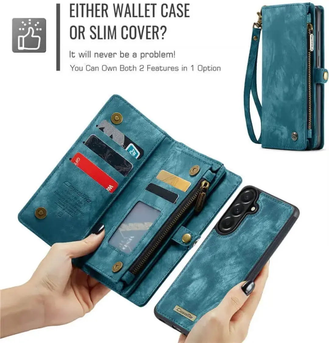Caseme 008 Book Case Back Cover Samsung Galaxy A57 - Blauw