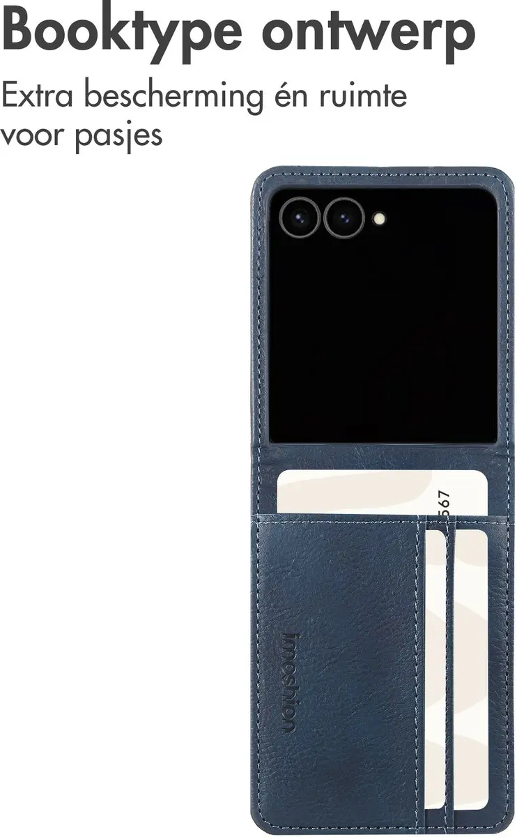 Imoshion Hoesje Samsung Galaxy Z Flip8 - 3 Pasjes - Donkerblauw