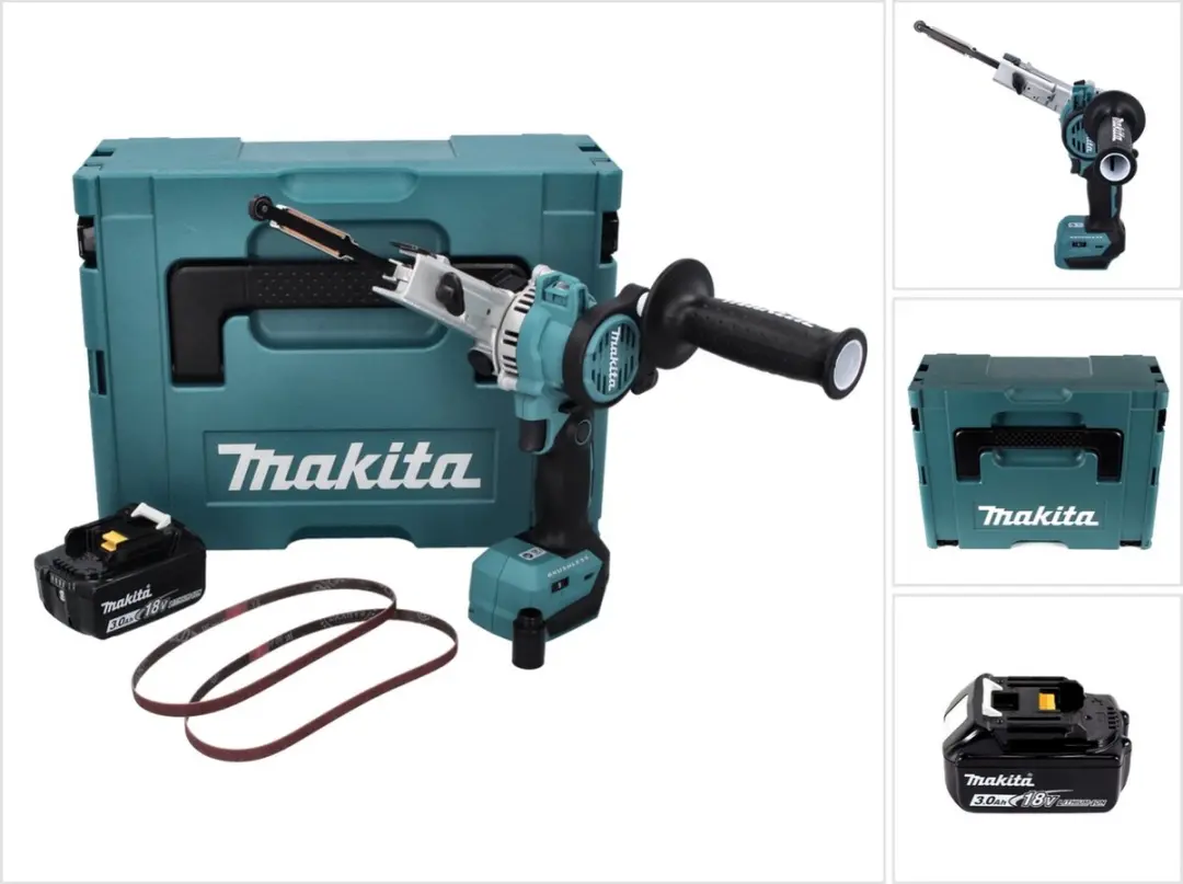 Makita DBS 180 F1J accu-bandvijl 18 V 9 x 533 mm borstelloos + 1x accu 3.0 Ah +