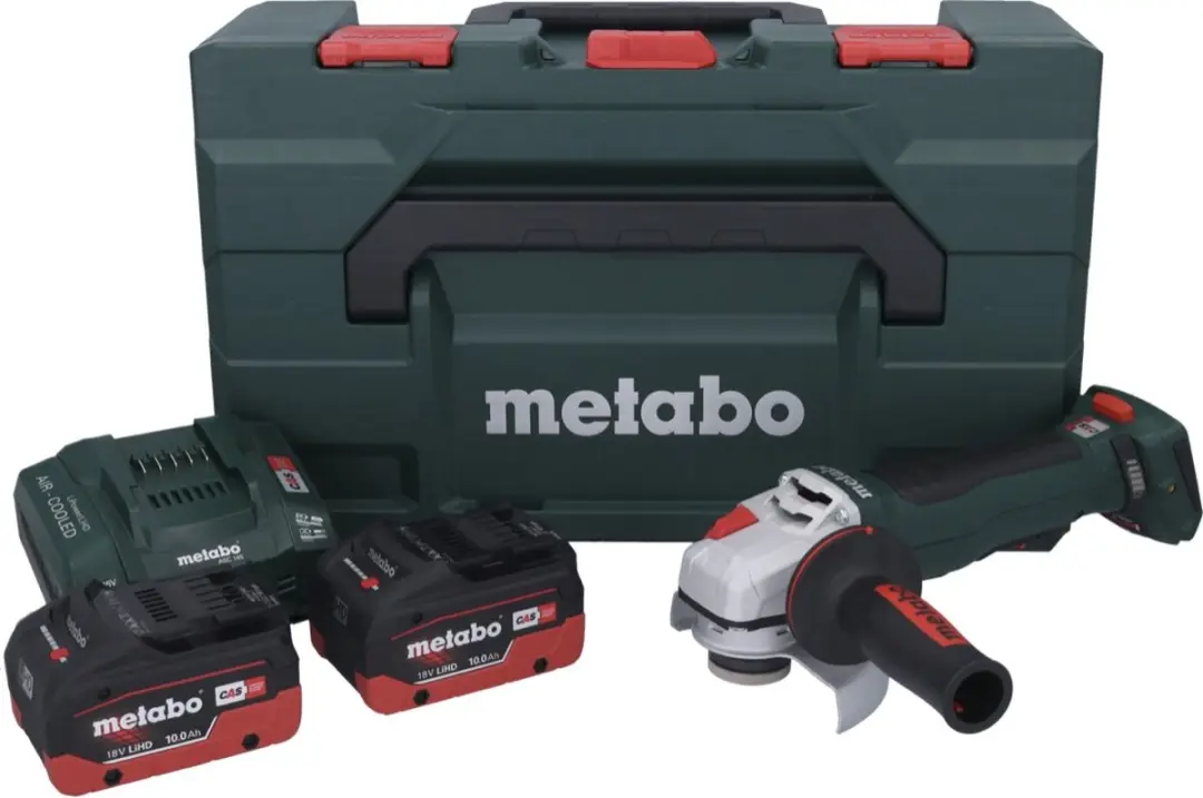 Metabo WPB 18 LT BL 11-125 Haakse Slijper - 125mm - 2x 10,0Ah + Oplader
