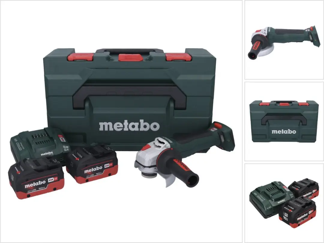 Metabo WPB 18 LT BL 11-125 Quick accu haakse slijper 18 V 125 mm borstelloos + 2