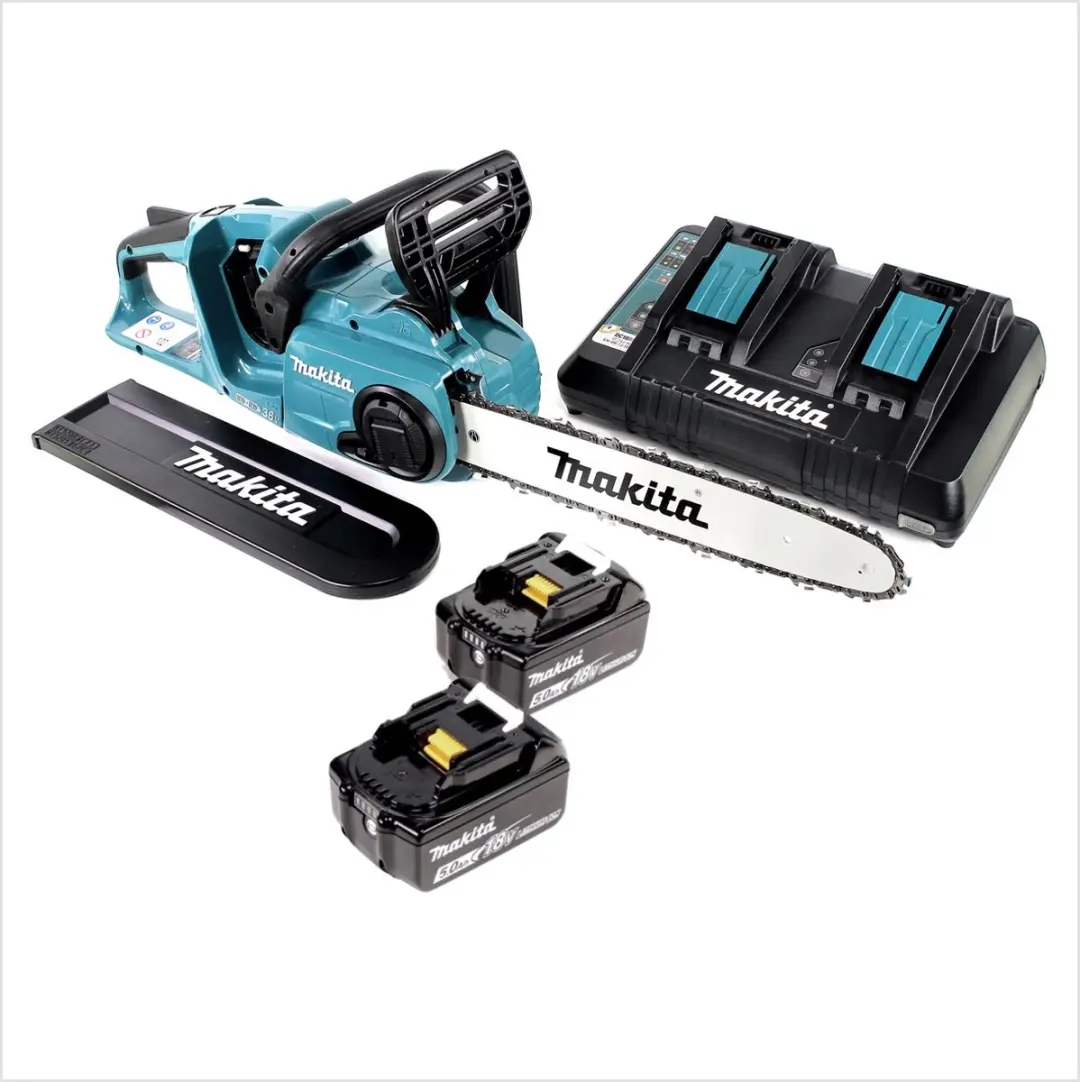 Makita DUC353PT2 Accu-kettingzaag 36V - 35cm - 2x 5.0Ah + dubbele lader