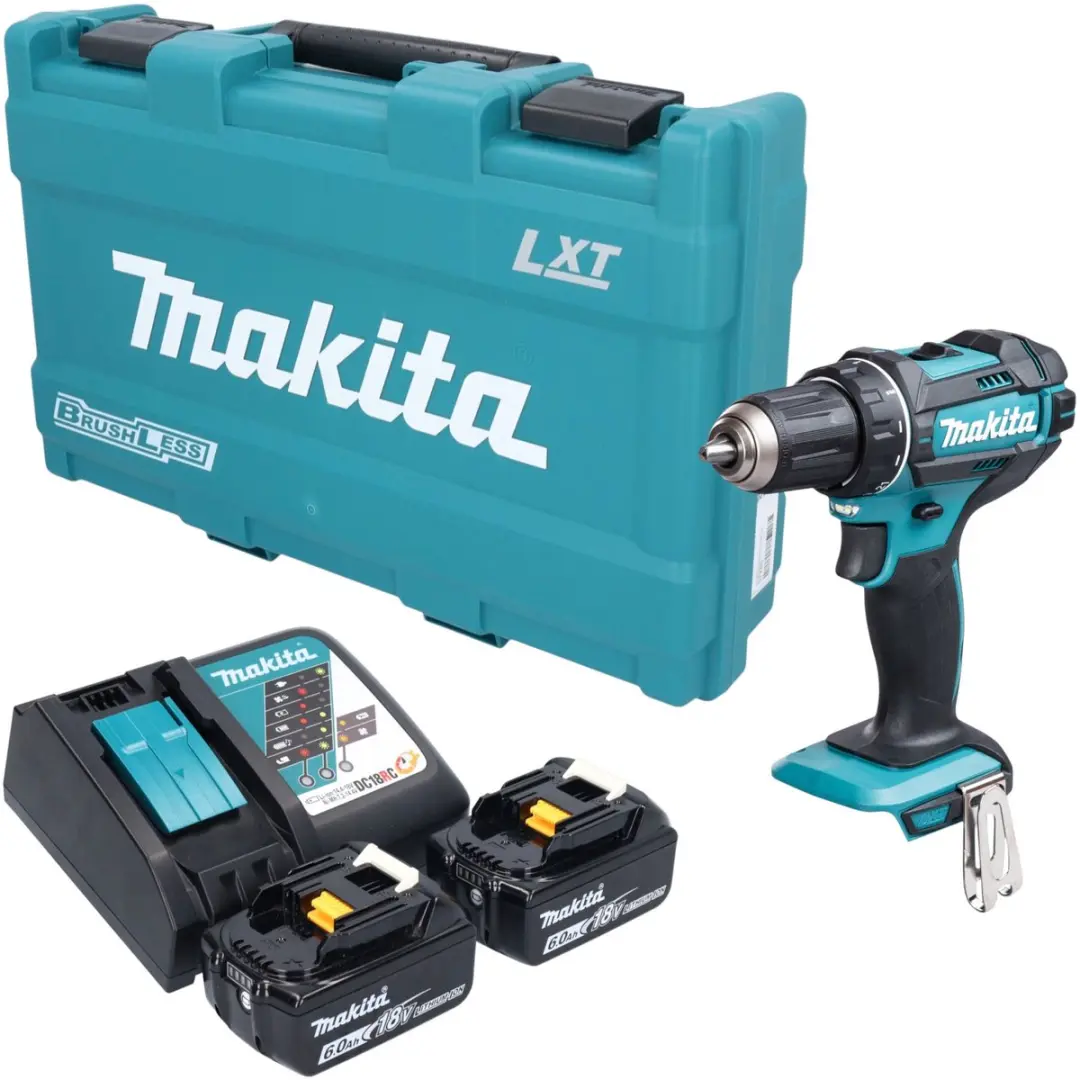 Makita DDF 482 RGK accuboormachine 18 V 62 Nm + 2x accu 6,0 Ah + oplader + koffe