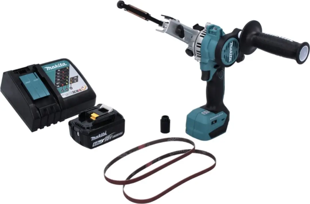 Makita DBS 180 RG1 Accu-bandvijl 18V - 9x533mm Borstelloos - 6.0Ah + Lader