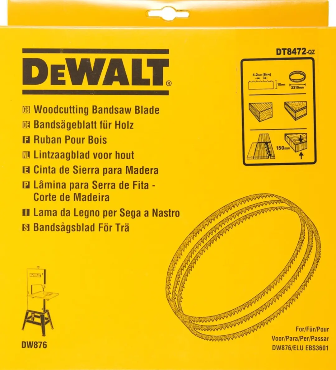 DeWalt DT8472 Lintzaagblad 2215 x 10mm