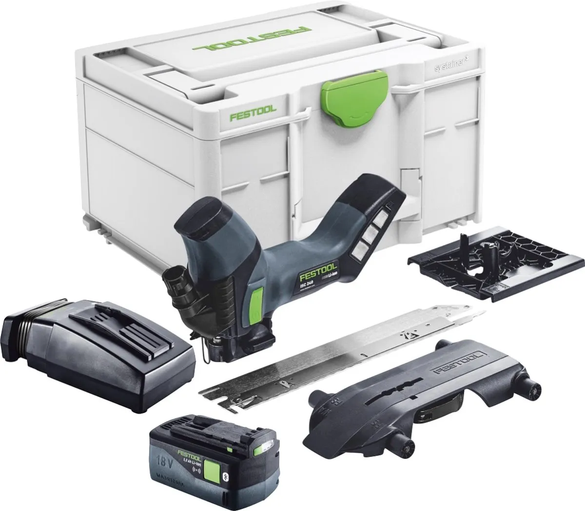 Festool ISC 240 EB-Basic accu-isolatiezaag 18 V 240 mm + 1x accu 5.0 Ah + lader + Systainer