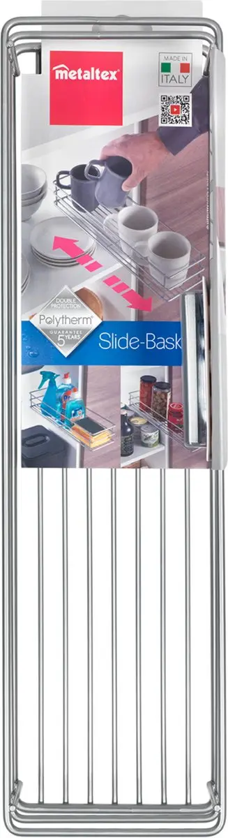 Metaltex Kitchen Slide Kruidenrek - Zilvergrijs 12x42x7cm - afbeelding 6 van 6
