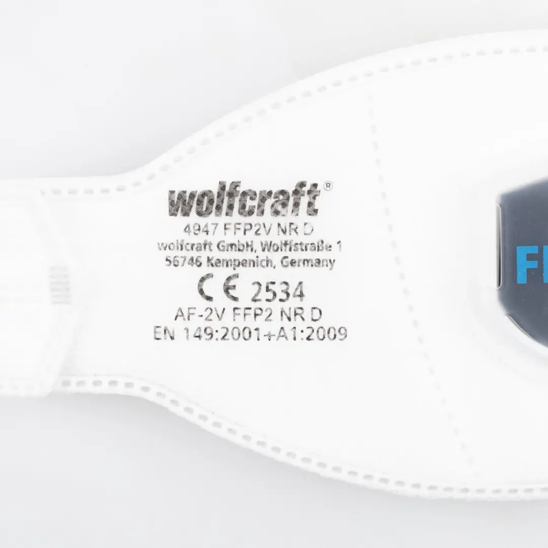 Wolfcraft Stofmasker FFP2 - 2 Stuks - Wit