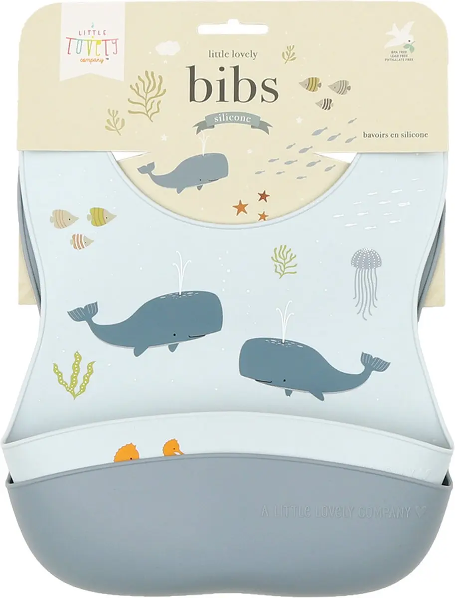 A Little Lovely Company Siliconen Slabbetjes Oceaan - 2 Stuks - afbeelding 6 van 6