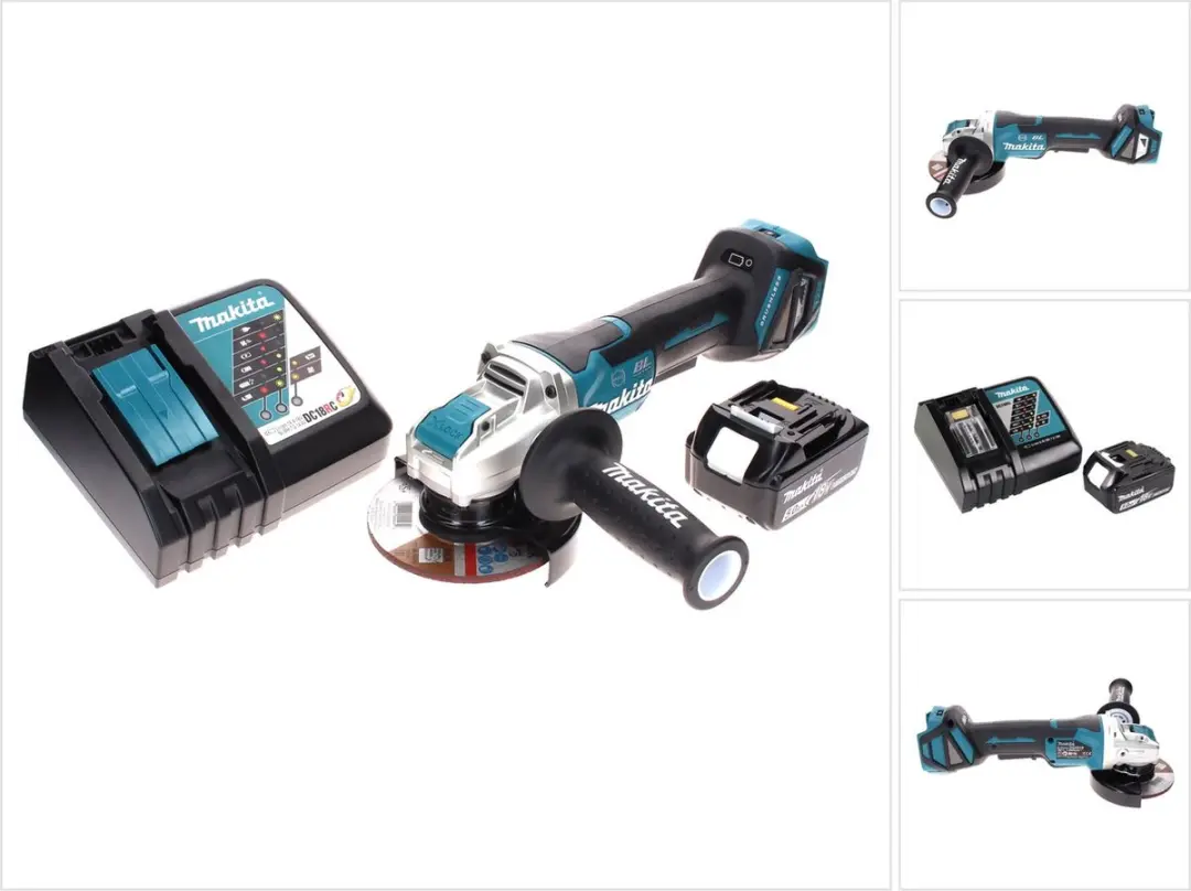 Makita DGA519RT1 Accu Haakse Slijper 18V 125mm Brushless