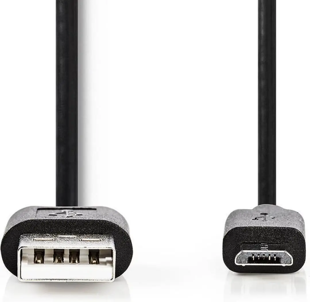 Nedis USB 2.0 Kabel A-MicroB 10W 480Mbps 1m - Zwart - afbeelding 6 van 6