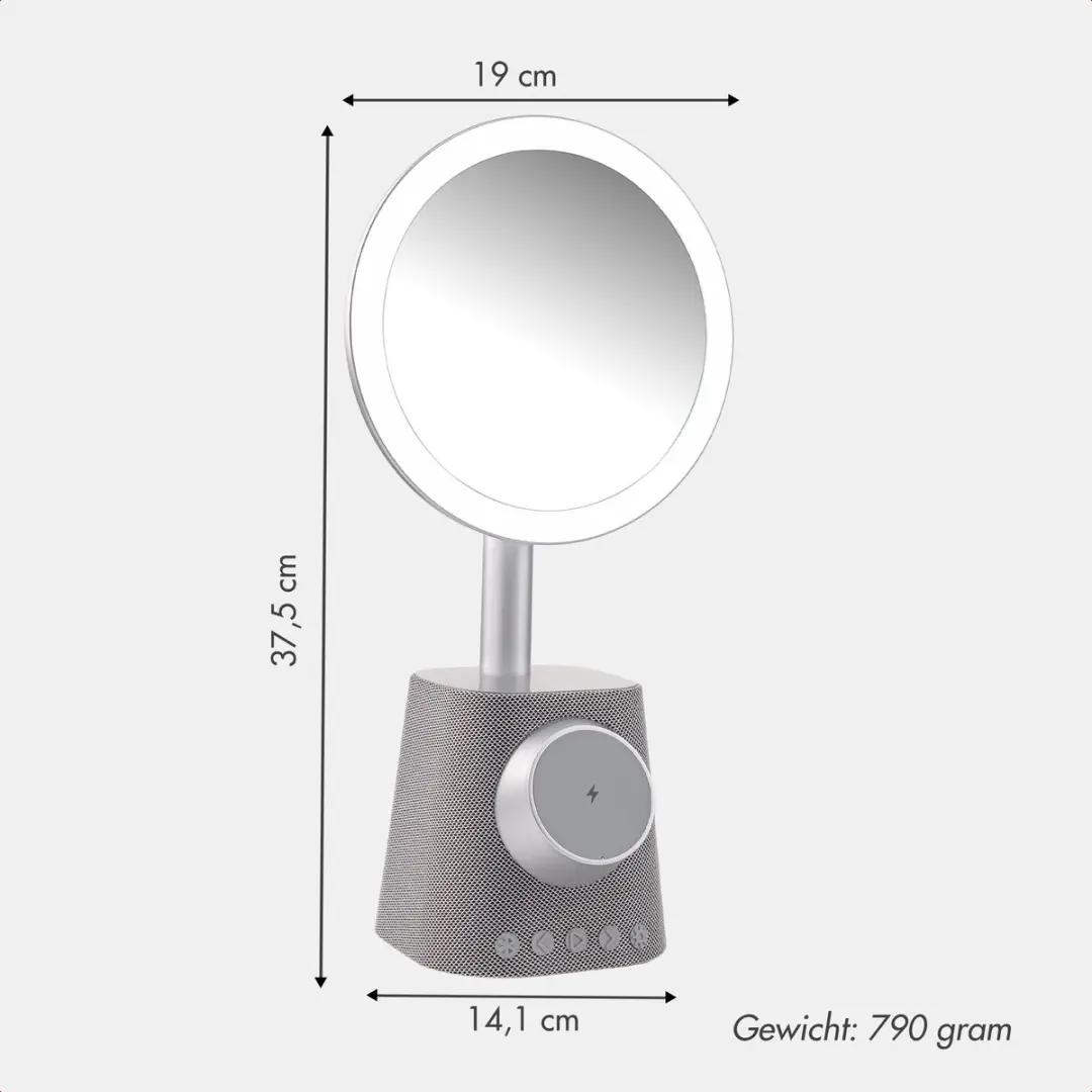 Imoshion Make-up Spiegel met Bluetooth Speaker - Zilver