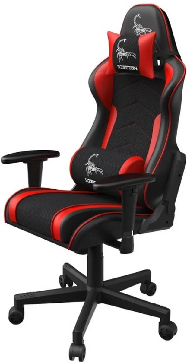 Gembird GC-SCORPION-02X Gamestoel - Kuipzitje - Zwart/Rood