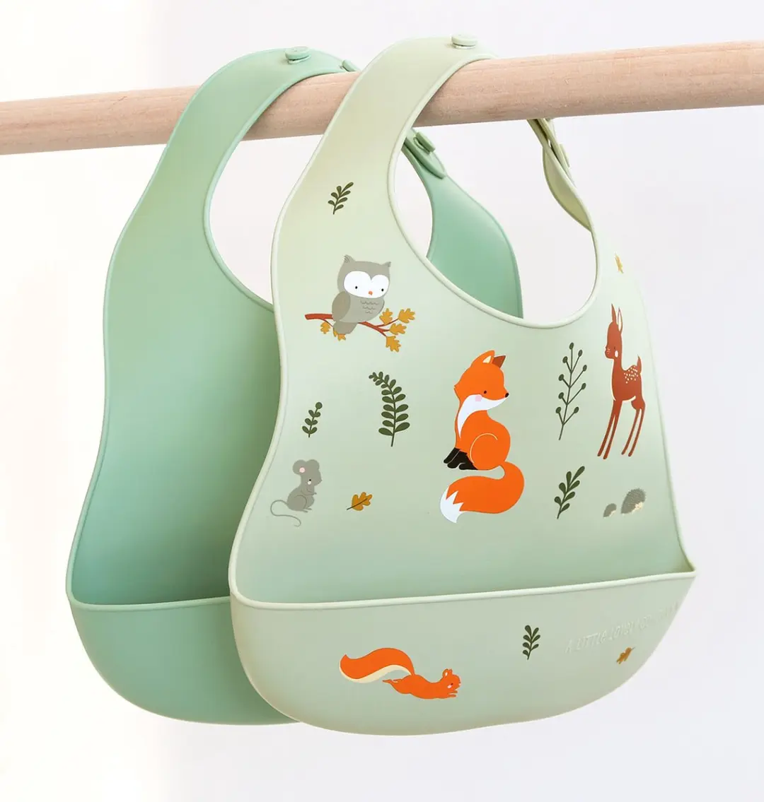 A Little Lovely Company Siliconen Slabbetjes Bosvriendjes - 2 Stuks - afbeelding 6 van 6