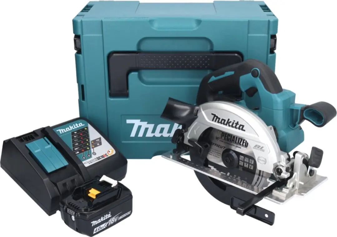 Makita DHS661RM1J Accu-handcirkelzaag 18V 165mm - borstelloos - 4,0Ah + oplader
