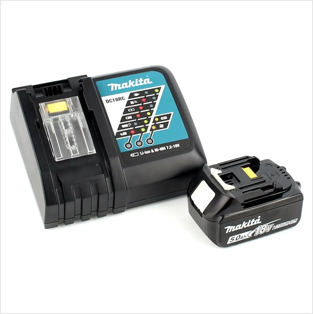 Makita DGA 513 RT1J Haakse Slijper 18V 125mm - 5.0Ah Accu + Lader