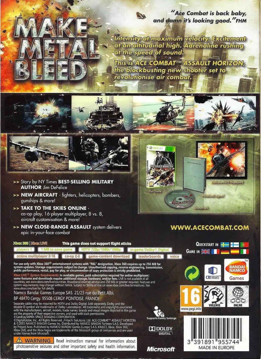 Xbox Ace Combat Assault Horizon Limited Edition
