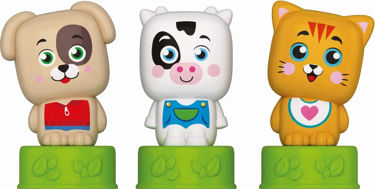 Clementoni Clemy Kubussen & Dieren - 9 Stuks (6+3) Meerkleurig