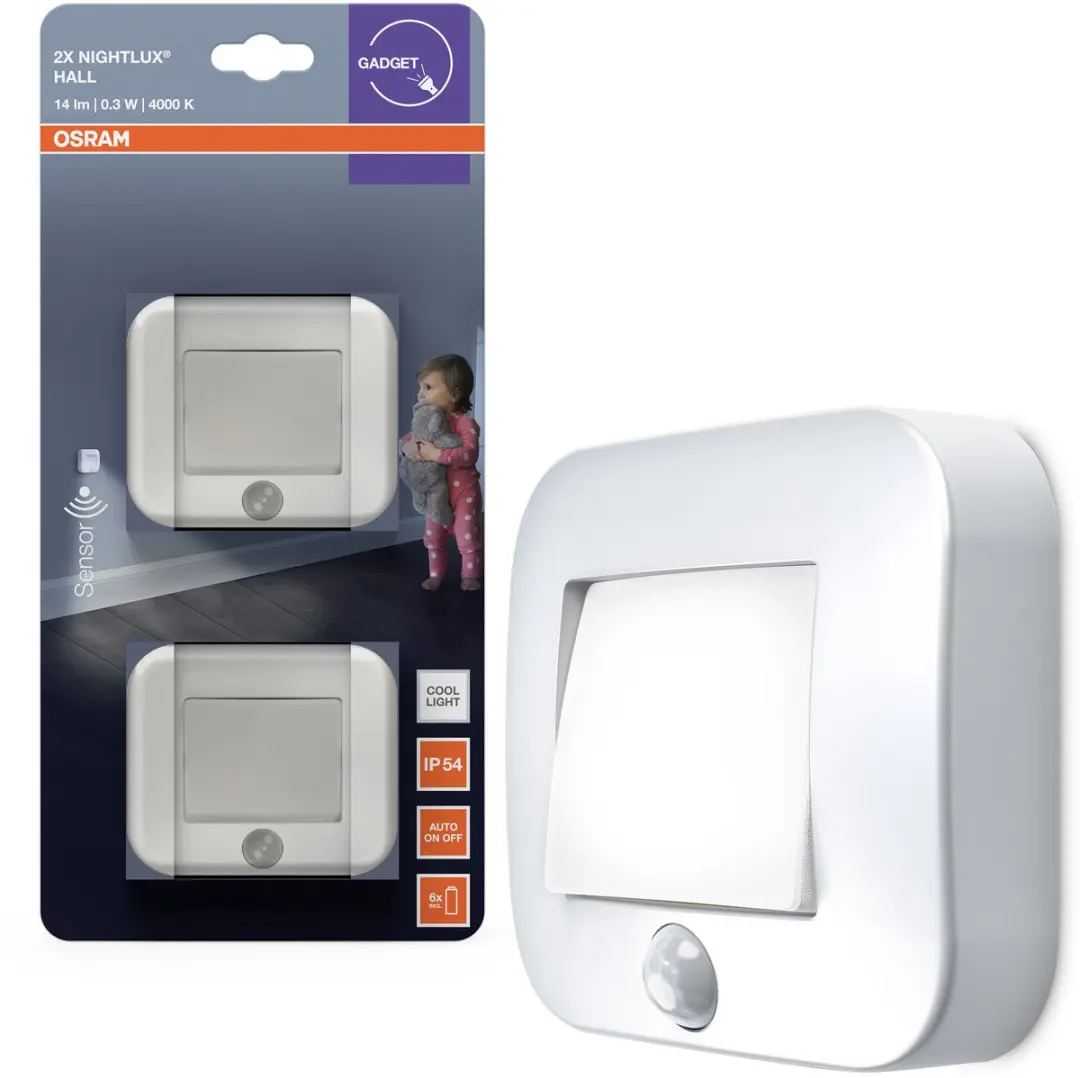 Osram Nightlux Hall White Nachtlicht 2-pack - 14 lm - 4000K - afbeelding 2 van 5