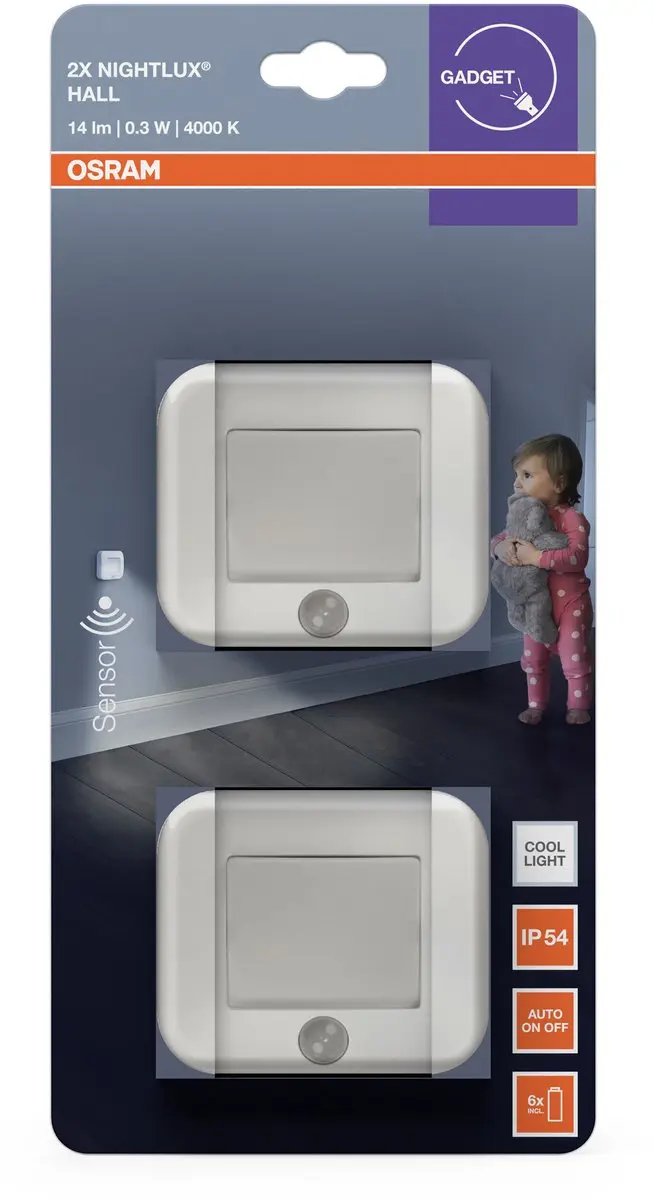 Osram Nightlux Hall White Nachtlicht 2-pack - 14 lm - 4000K - afbeelding 5 van 5
