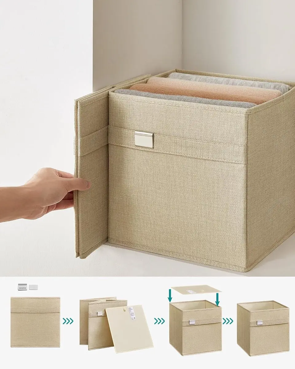 Songmics Wasbare Kastorganizer Set 4 Stuks 27L 30x30x30cm