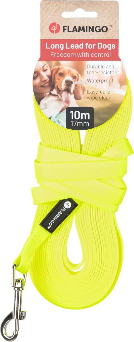 Flamingo Caspar Fluo Trainingslijn 10m 17mm - Geel