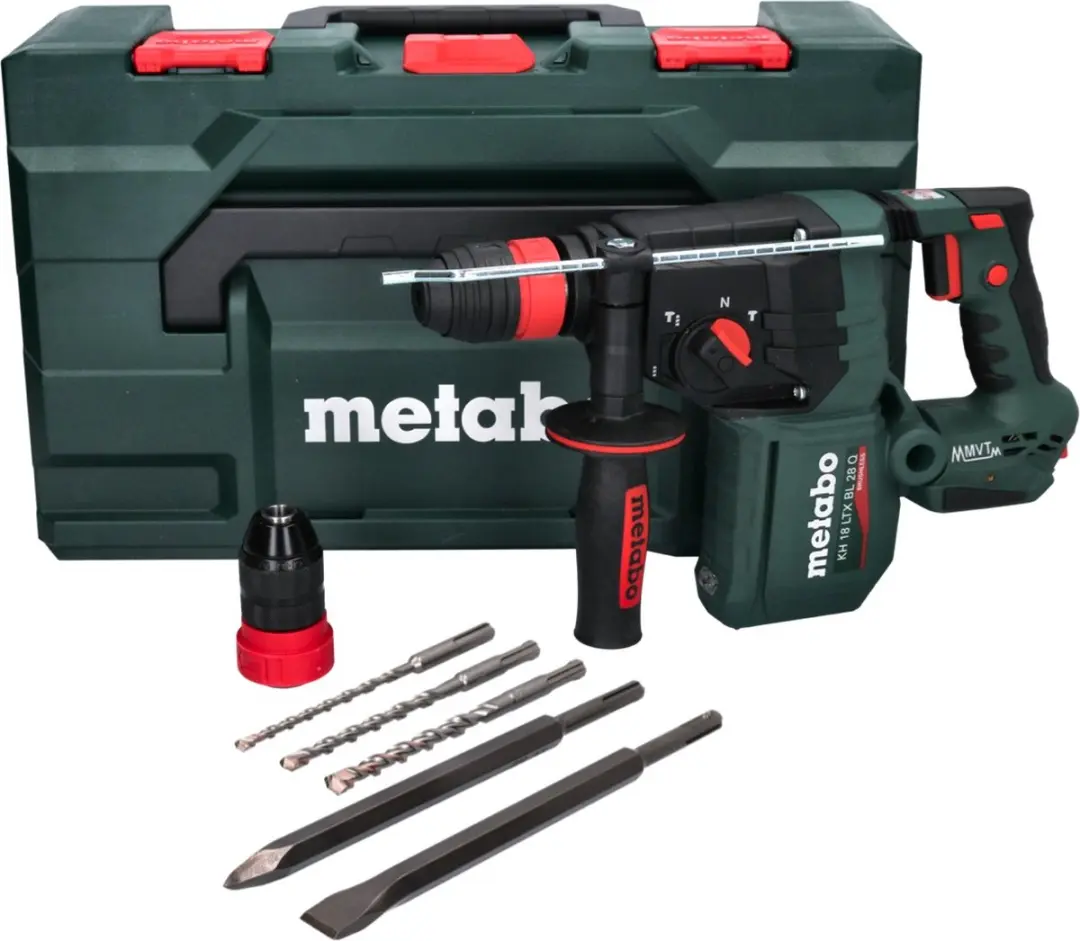 Metabo KH 18 LTX BL 28 Q Accu-boorhamer - SDS-plus - 5-delige set