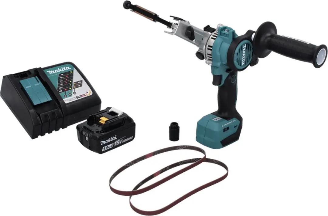 Makita DBS 180 Accu-bandvijl 18V - 9x533mm Borstelloos - 5.0Ah + Lader