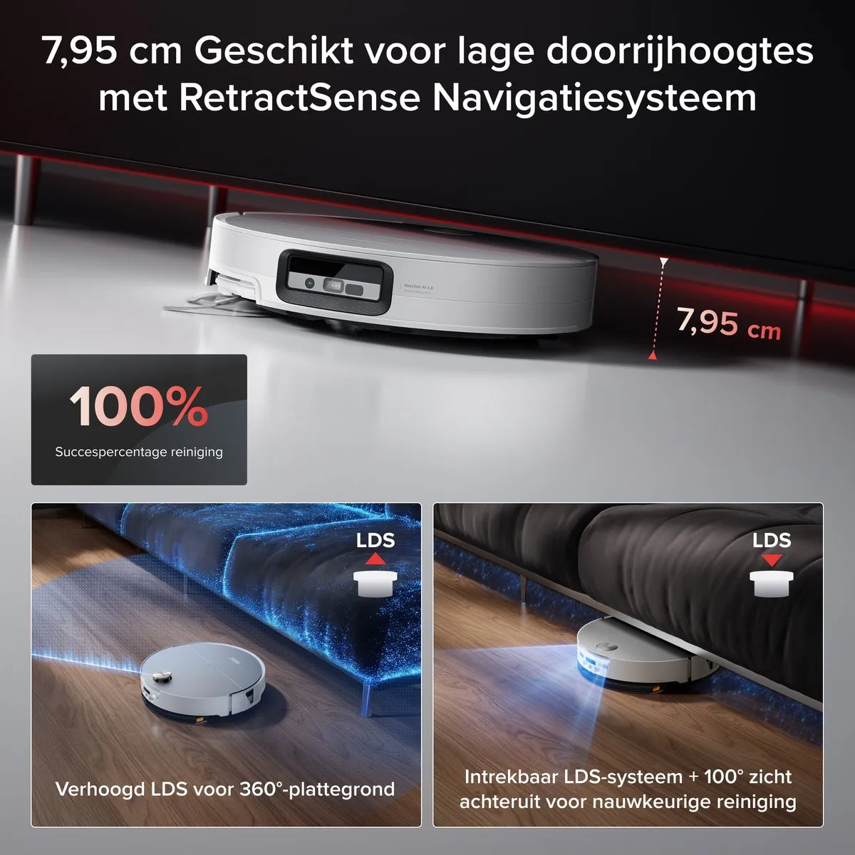 Roborock Saros 20 Sonic–Robotstofzuiger Met Dweilfunctie-VibraRise 5.0 dweilsysteem 4000 Trillingen/min-Digitale motor 36000 Pa&dubbel antiklitsysteem-AdaptiLift Chassis 3.0-Reactieve AI 3.0 obstakelherkenning-Pakt moeiteloos dikke tapijten aan,Wit