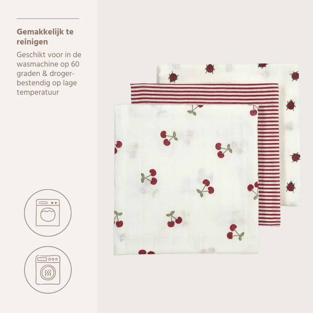 Meyco Baby Girly Garden Hydrofiele Doeken 70x70cm - 3 Stuks