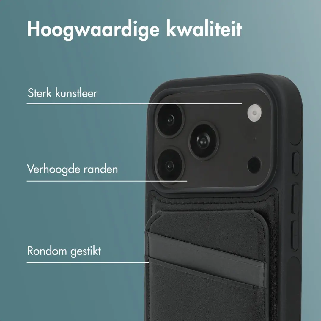 Imoshion Hoesje iPhone 17 Pro - Backcover met kaarthouder - Zwart