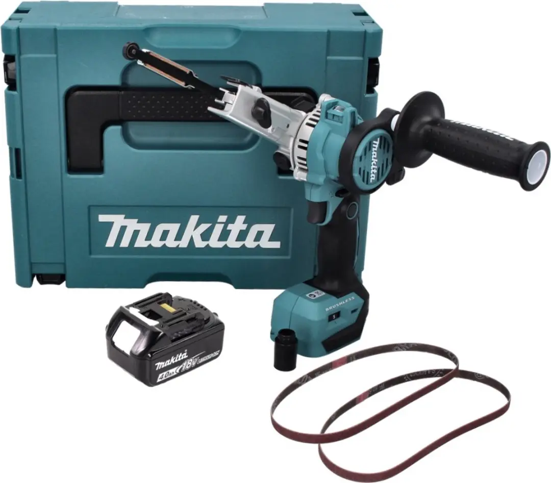 Makita DBS 180 Accu-Bandvijl 18V - 9x533mm Borstelloos - 4.0Ah - 1 Stuks
